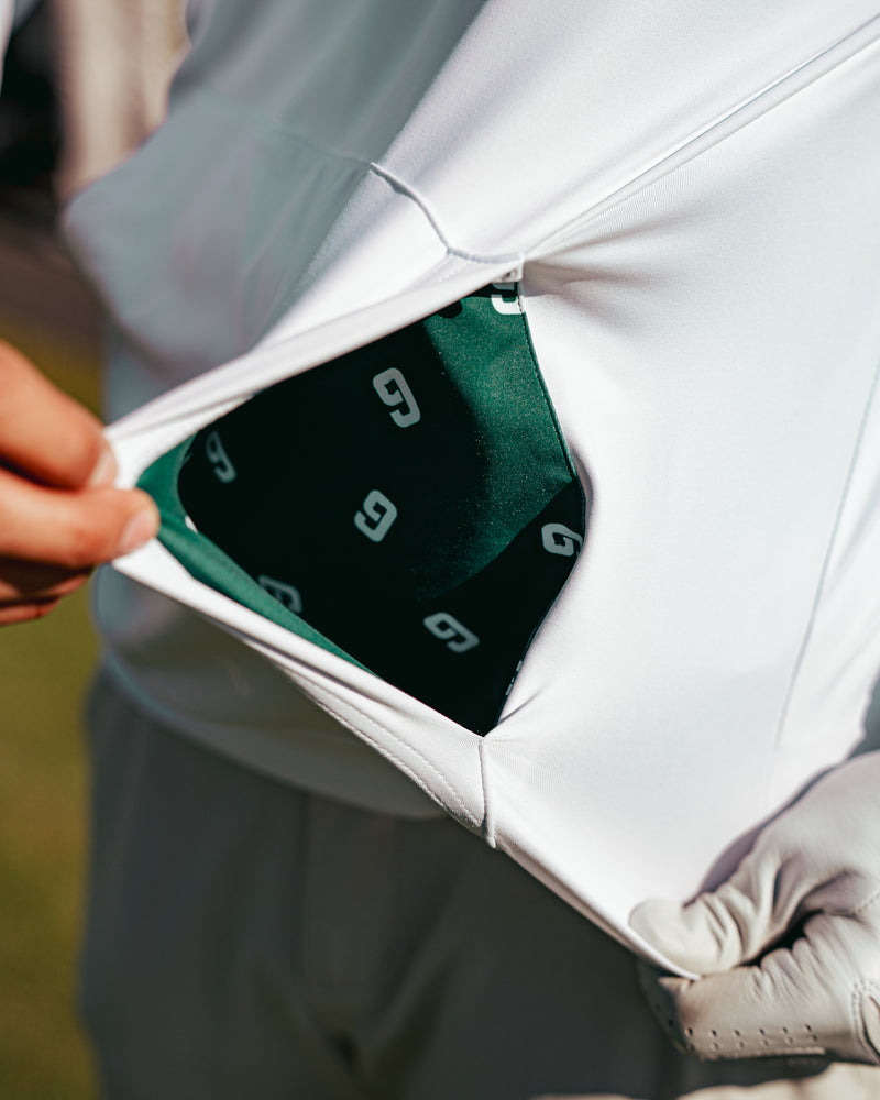 Close-up of the Back 9 Boys pullover pocket lining
