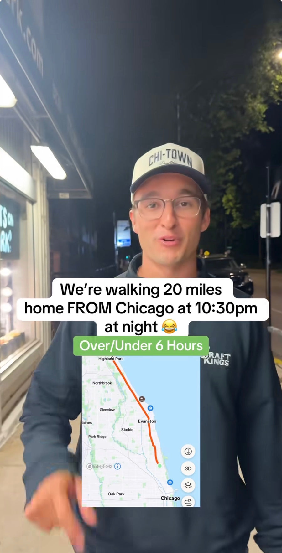 A Handshake Bets host making a wager in Chicago