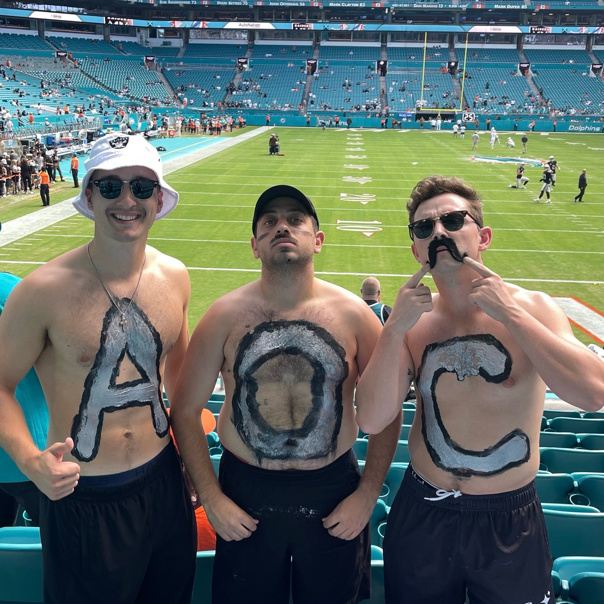 The Handshake Bets founders painted for a football game